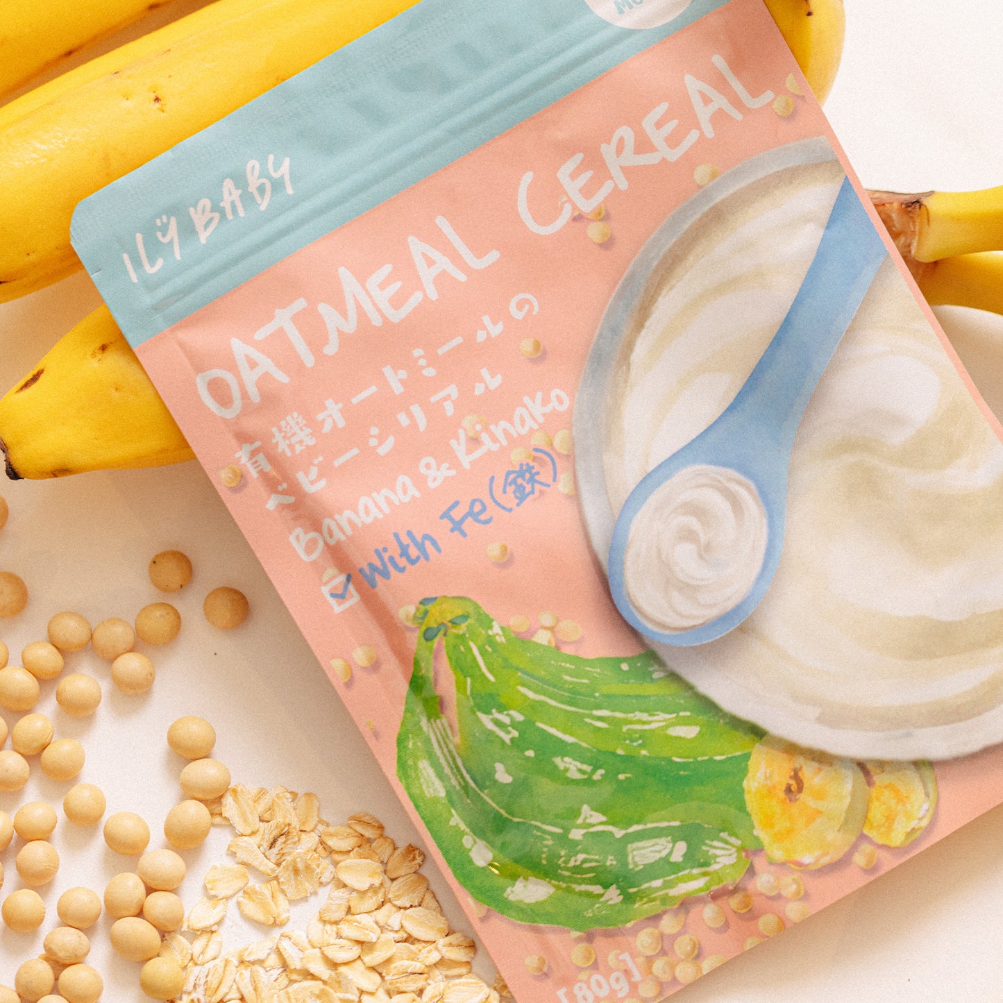 有機オートミールのベビーシリアル/鉄分強化