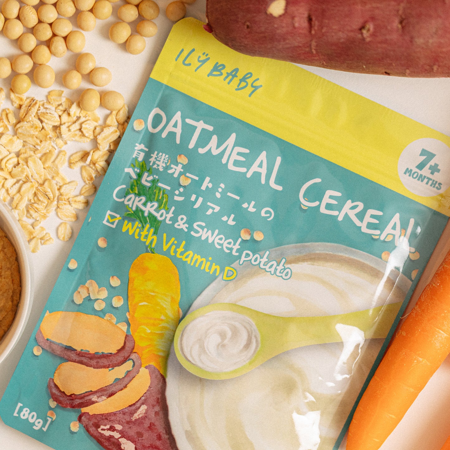 有機オートミールのベビーシリアル/ビタミンD強化